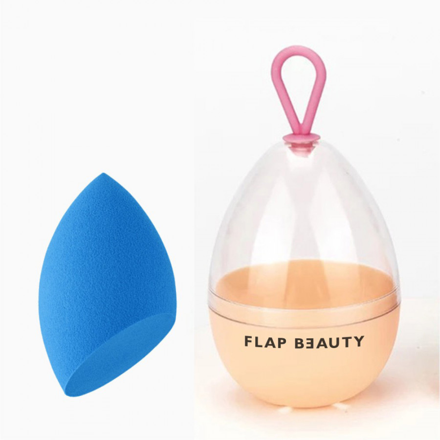 Foundation Blending Sponge with Container Blue